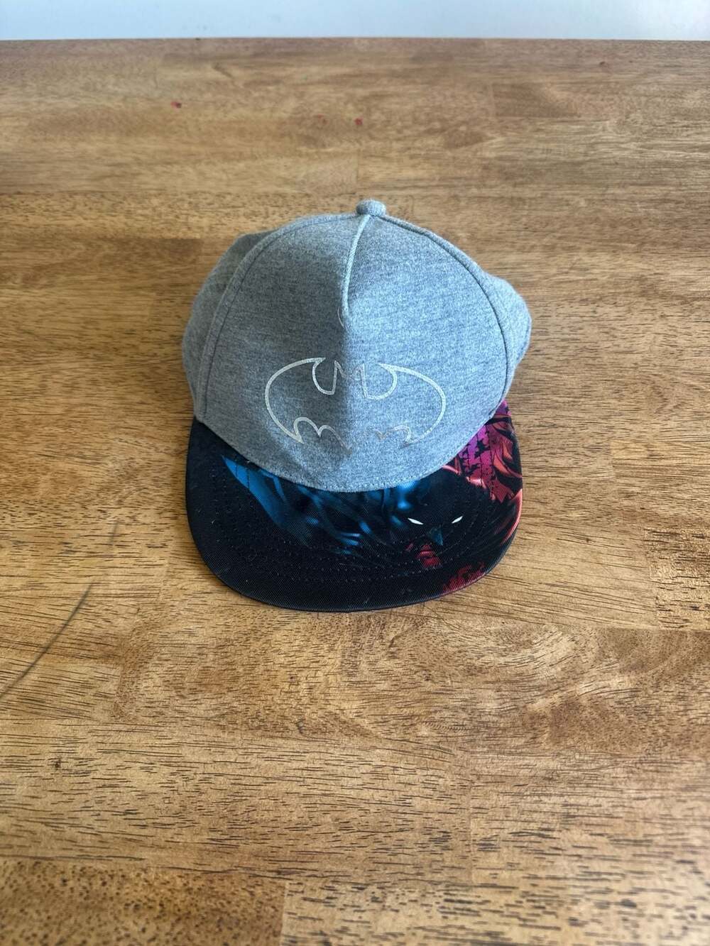 Batman Snapback Hat Gray DC Comics Adjustable Cap Graphic Brim Superhero